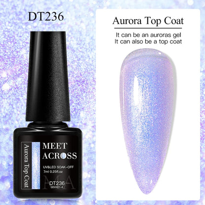 MEET ACROSS 7ml Aurora Gel Nail Top Coat