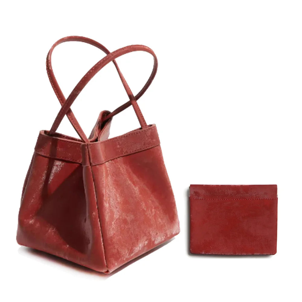 Custom Name Suede Leather Shoulder Bag with Top Handle