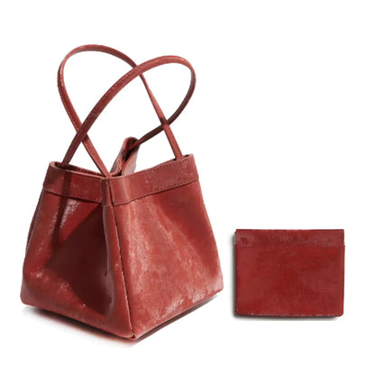 Custom Name Suede Leather Shoulder Bag with Top Handle