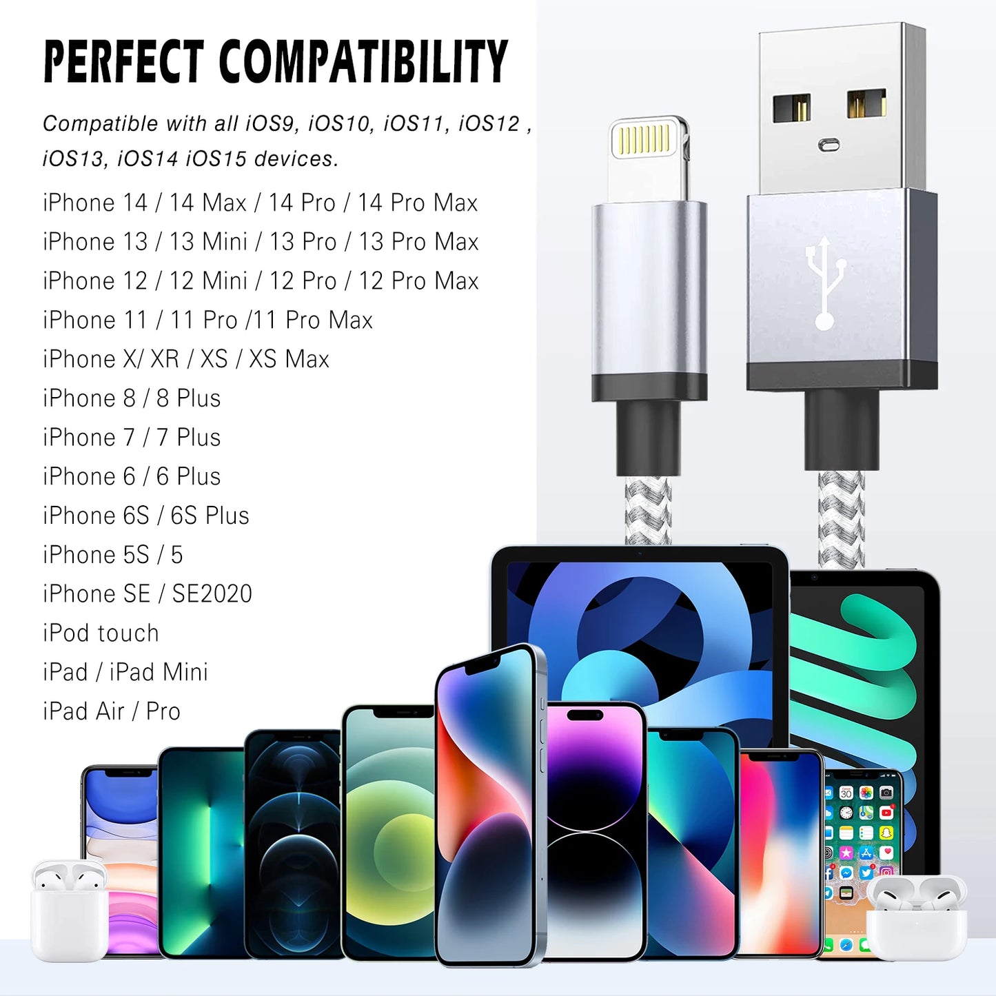 Braided Lightning Charging Cable