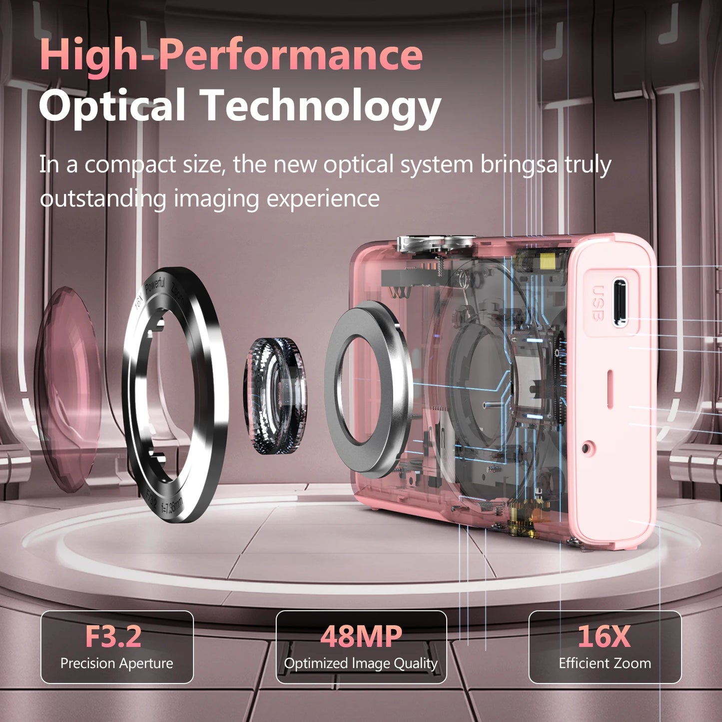 4K Autofocus Digital Camera with 48MP Photos & 2.8” IPS Screen