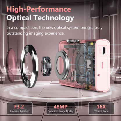 4K Autofocus Digital Camera with 48MP Photos & 2.8” IPS Screen