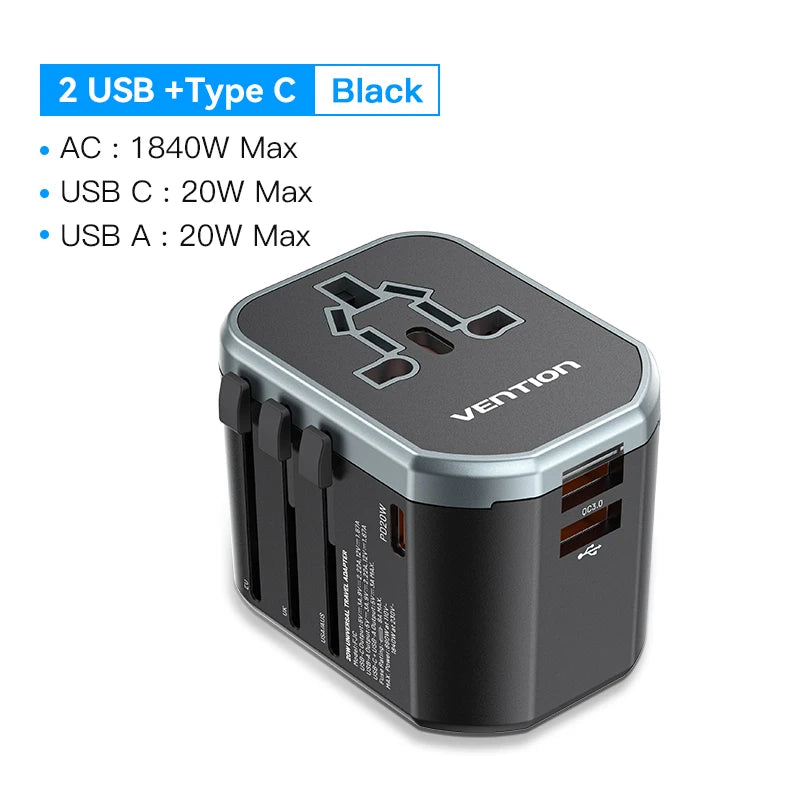 Vention Universal Worldwide Travel Adapter