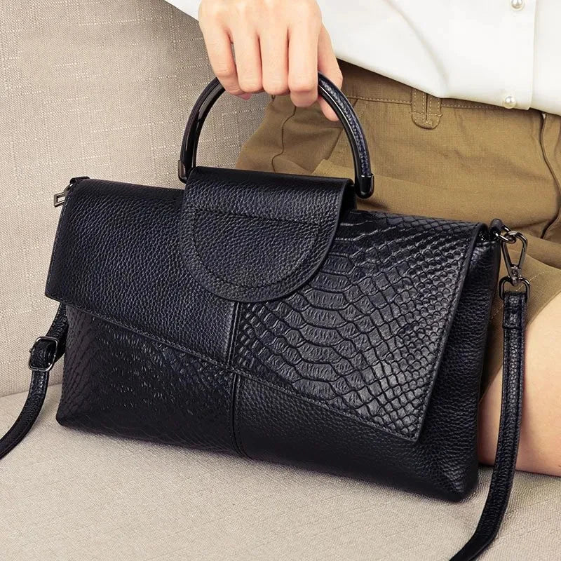 Soft PU Leather Flap Handbag