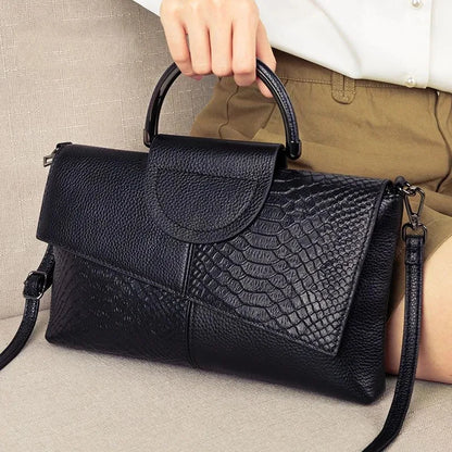Soft PU Leather Flap Handbag