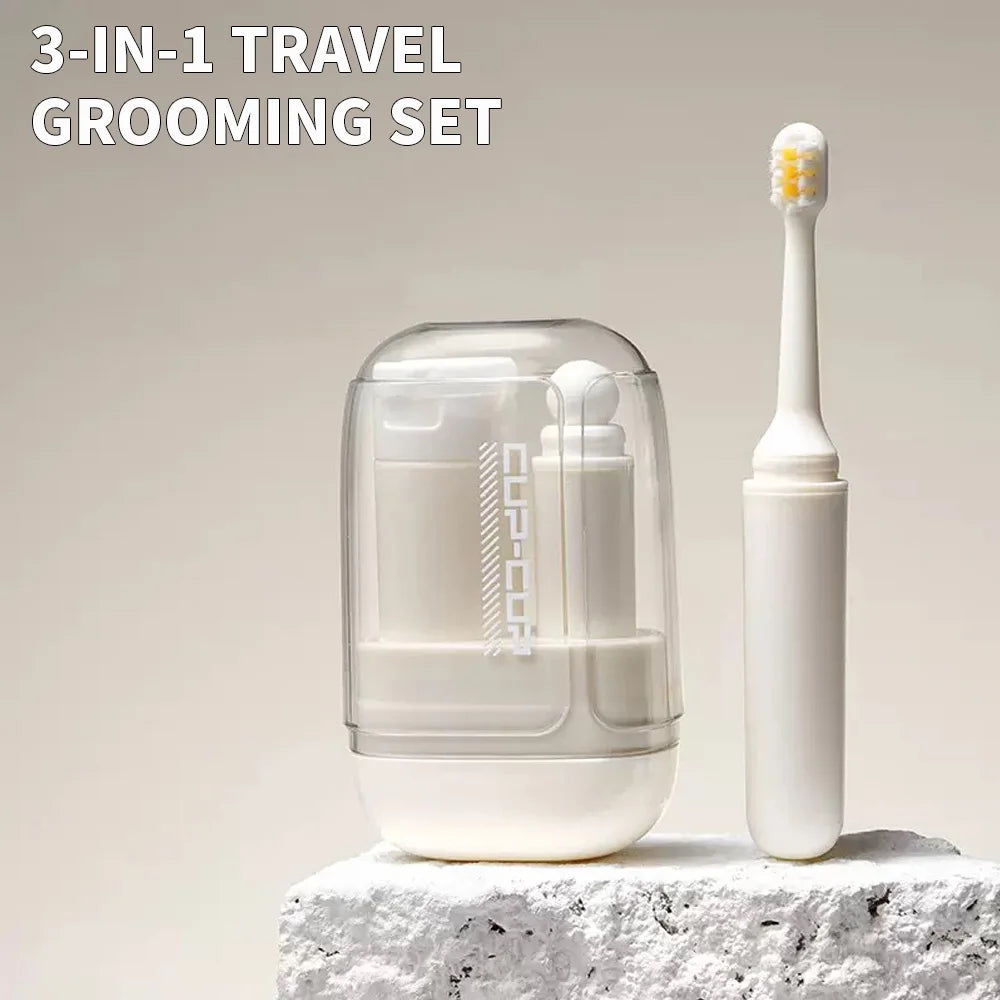 3-in-1 Travel Toothbrush & Toiletry Storage Set