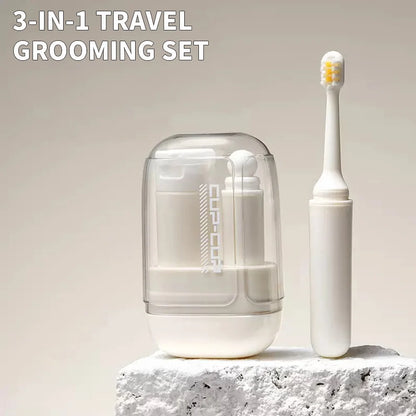 3-in-1 Travel Toothbrush & Toiletry Storage Set
