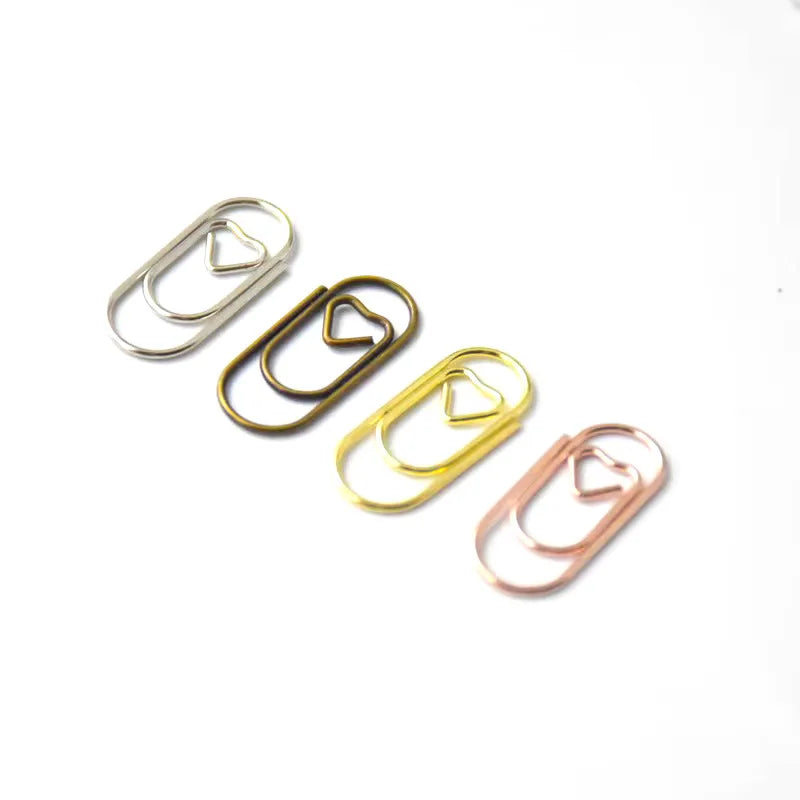 Macaron Heart Paper Clips Set