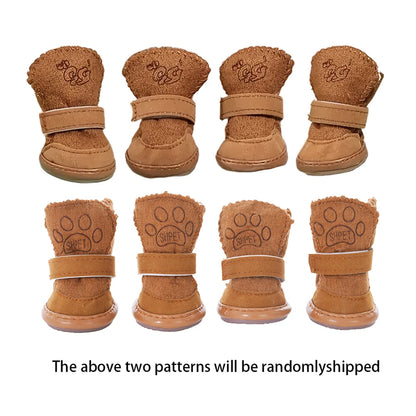 Warm Non-Slip Pet Boots for Outdoor Walks & Cold Weather