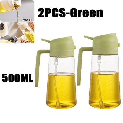 2-in-1 Oil Sprayer & Dispenser Bottle for Cooking