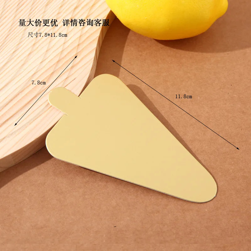 Golden Cake Base Disposable Dessert Boards