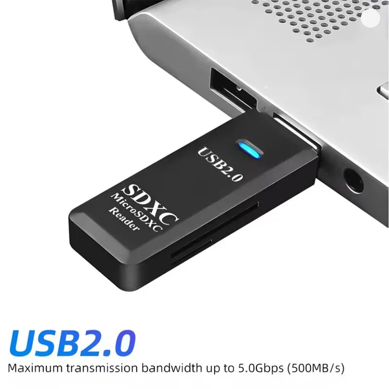 2-in-1 USB 2.0/3.0 Micro SD Card Reader
