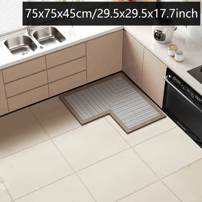 Absorbent Diatomaceous Kitchen & Bathroom Corner Rug