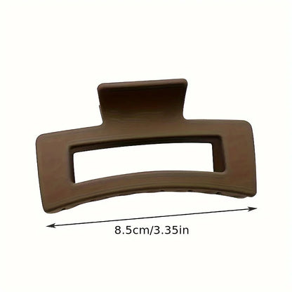 Solid Color Square Hair Claw Clips Set