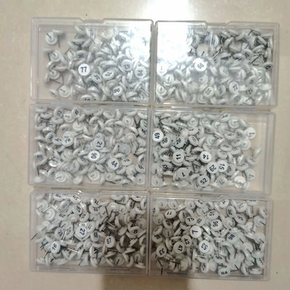 Numbered Round Push Pins for Bulletin Boards
