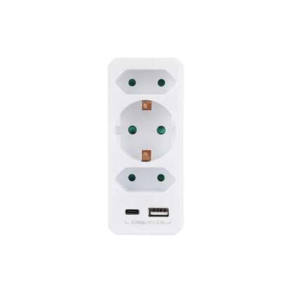 5-in-1 Wall Outlet Extender with USB & USB-C