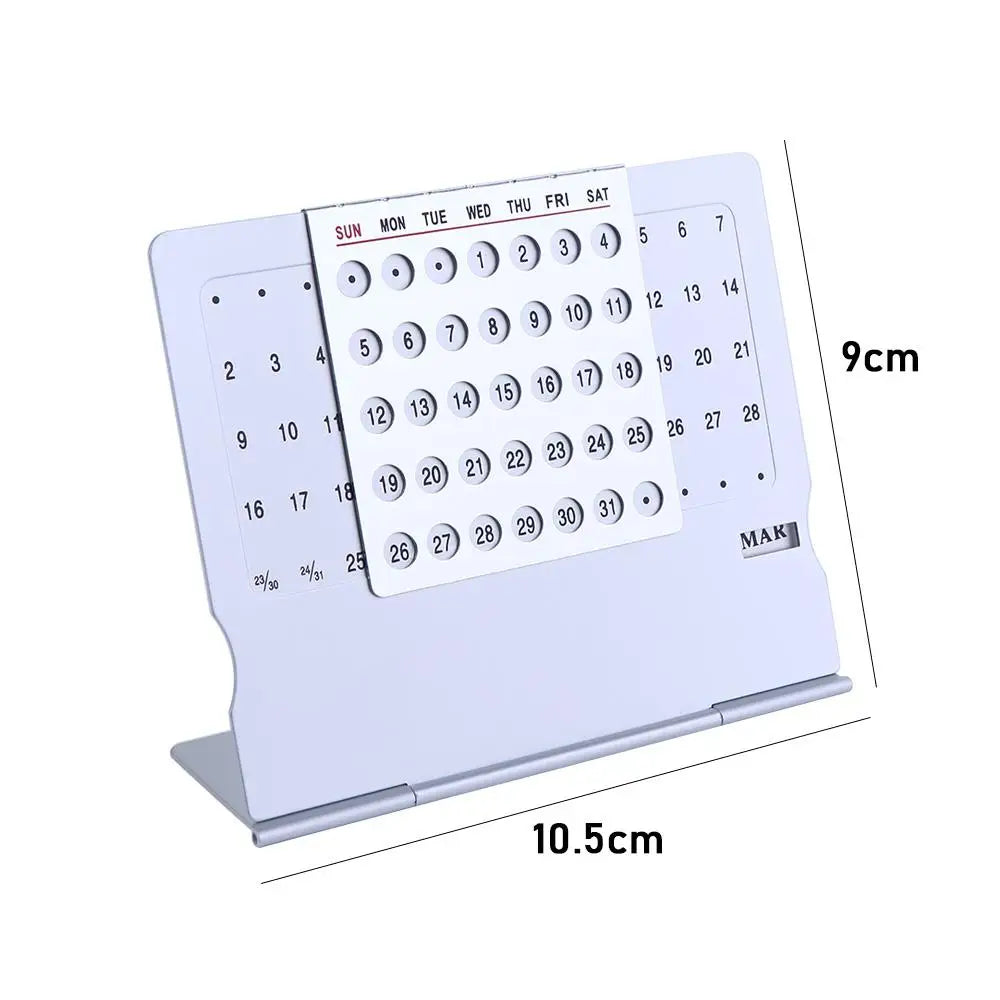 Aluminium Perpetual Desk Calendar