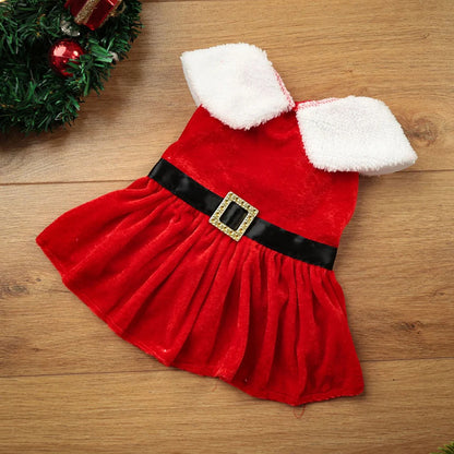 Christmas Dog Dress for Small Dogs & Cats