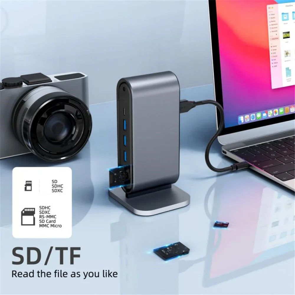 USB-C Docking Station – Up to 12-in-1 Hub