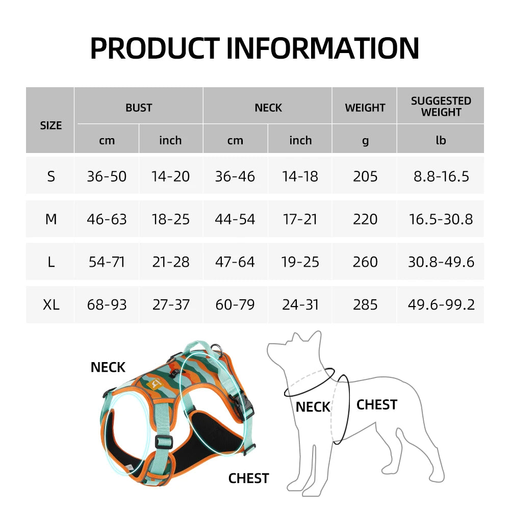 Reflective Adjustable Dog Harness for Medium & Large Dogs