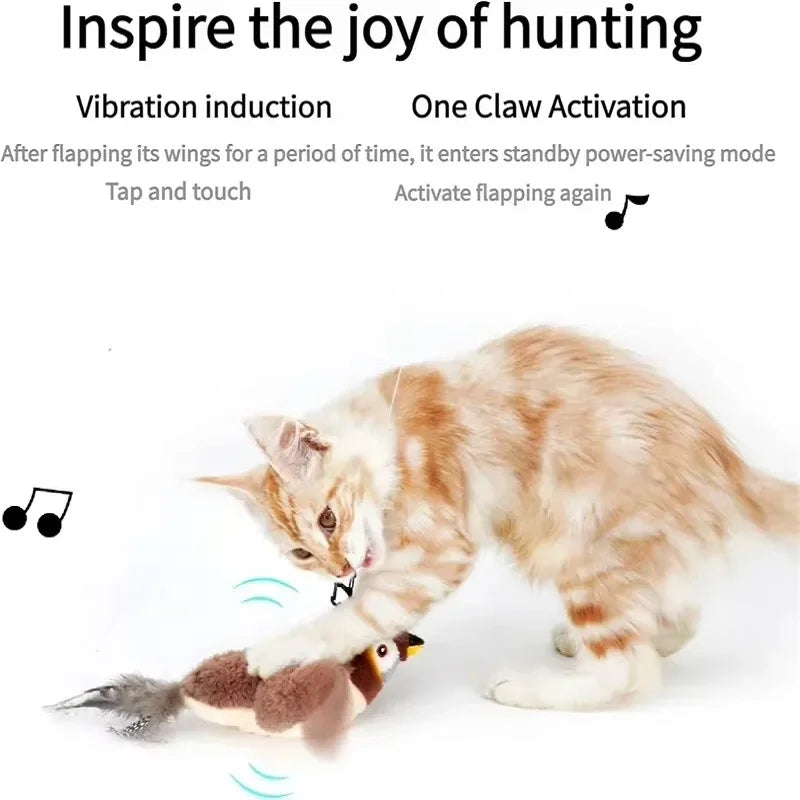 Interactive Rechargeable Chirping Bird Cat Toy