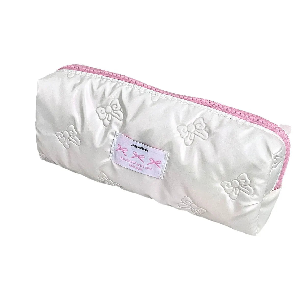 Pink Bow Pencil Case with Large Capacity Storage