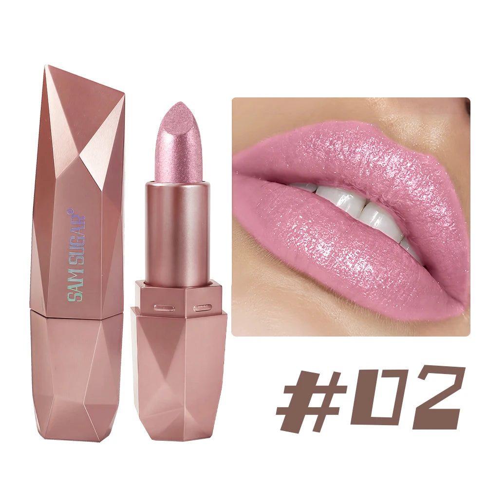 SAM SUGAR 6-Color Diamond Pearl Lipstick