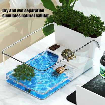 Transparent Turtle Habitat Tank
