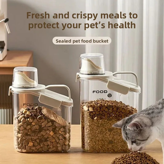 Premium Airtight Pet Food Storage Container with Measuring Cup