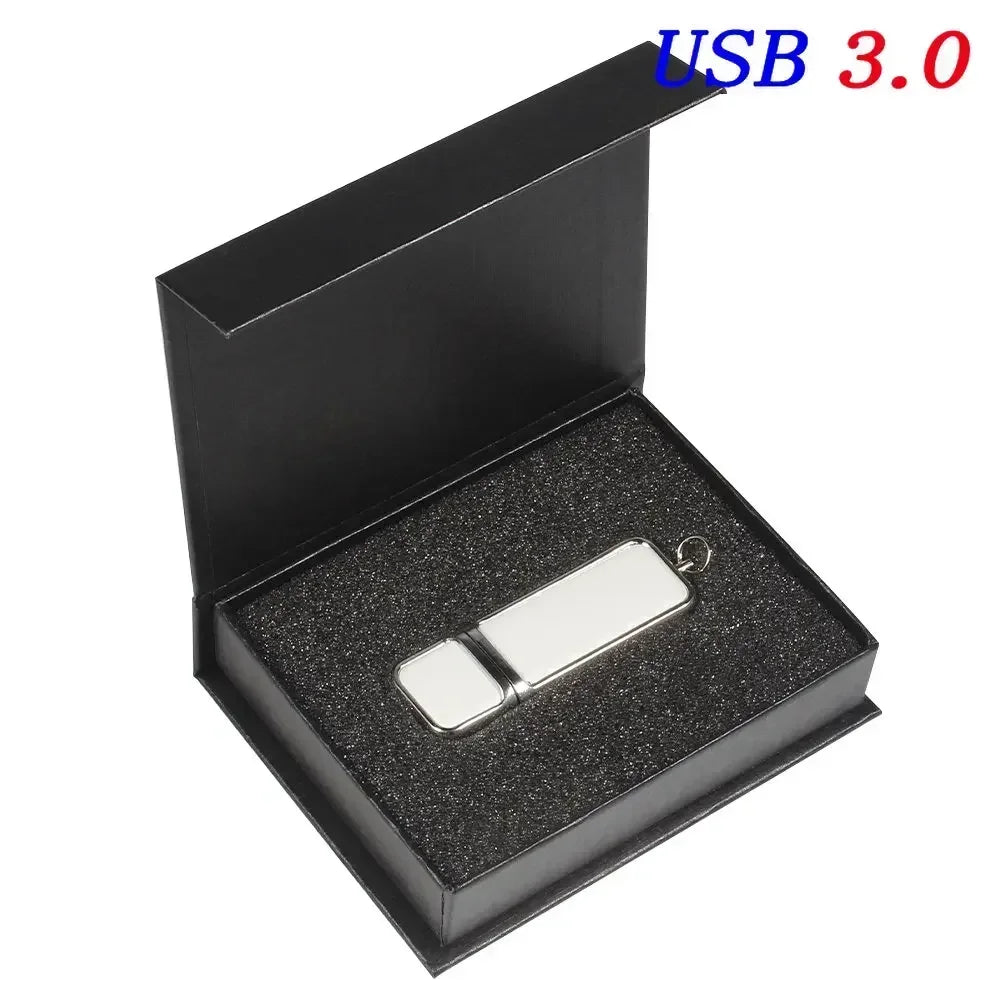 JASTER USB 3.0 Leather Memory Stick with Free Custom Logo & Presentation Box
