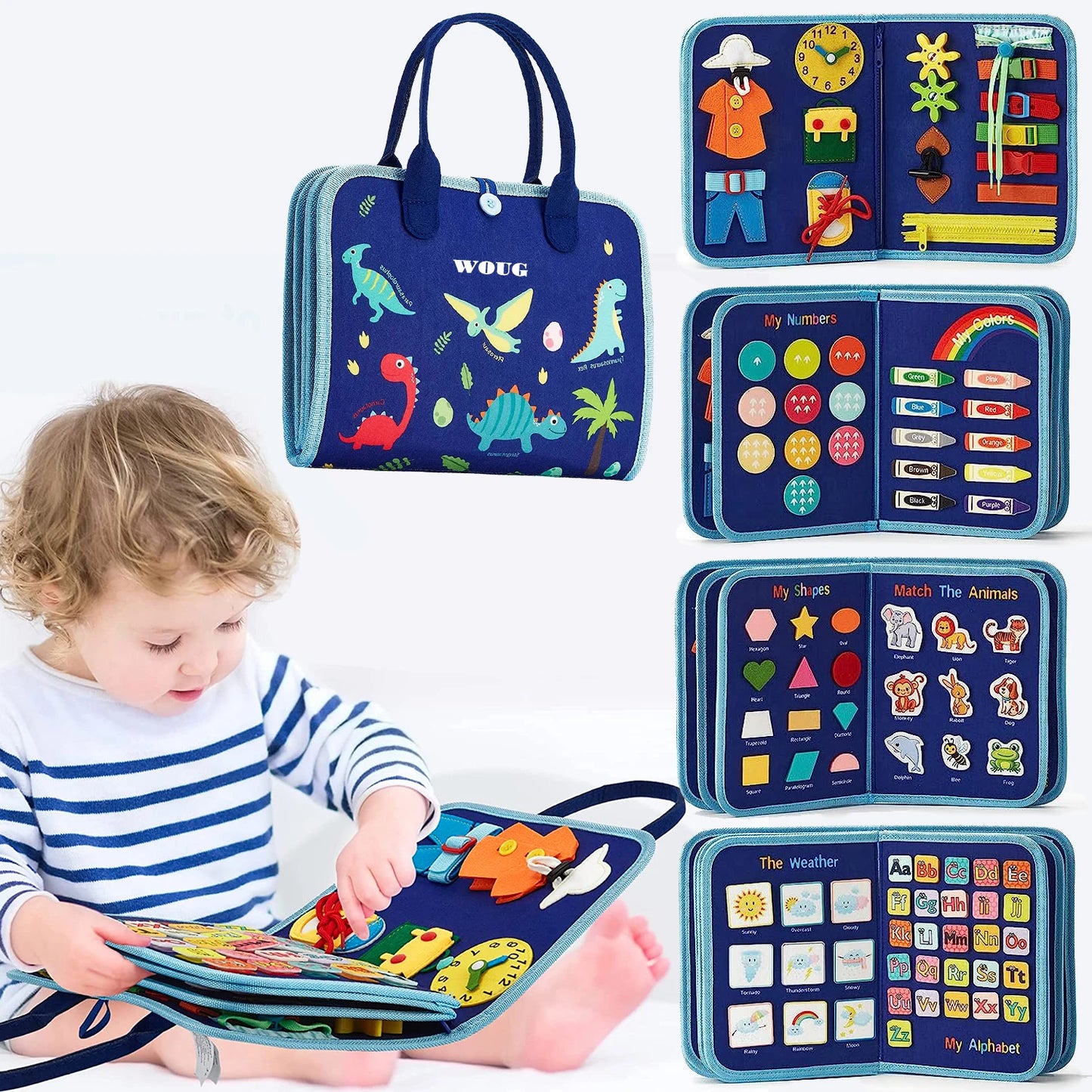 Montessori Busy Board Sensory Activity Toy