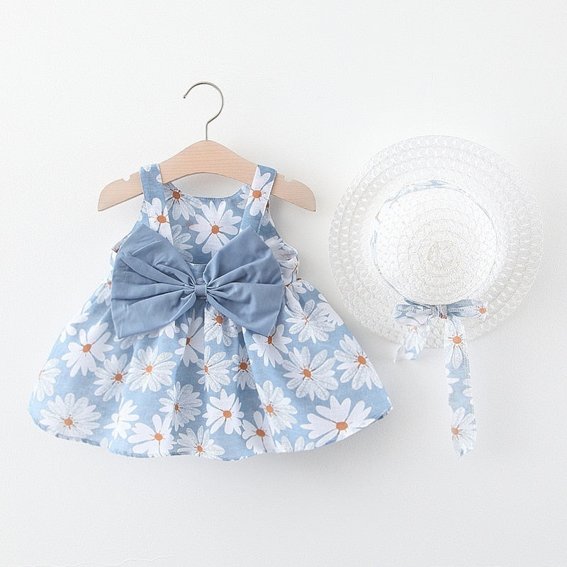 Big bow cotton baby dress