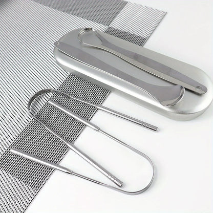 Stainless Steel Tongue Scraper Set
