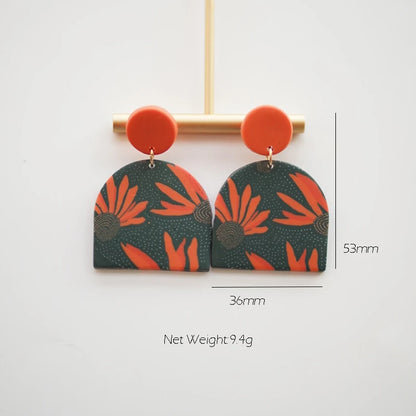 Art Floral Pattern Earrings