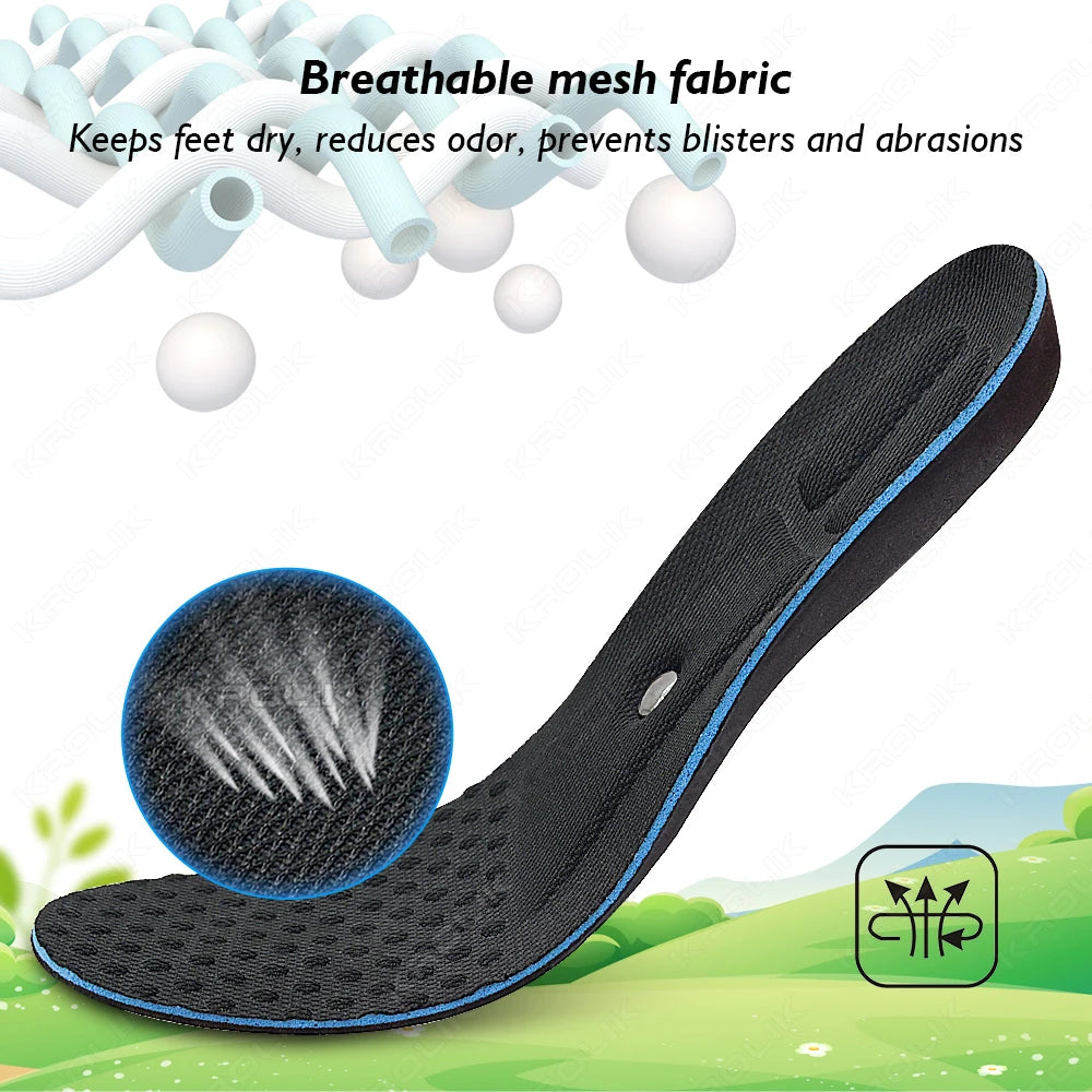 Invisible Height Increase Insoles with Arch Support