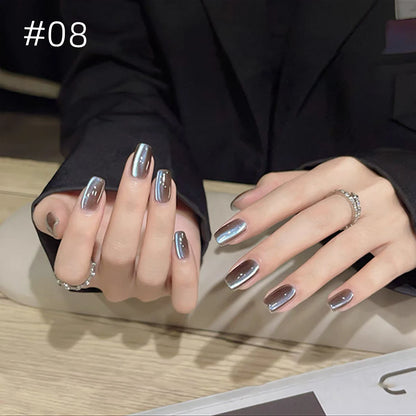 Brown Gold Cat Eye Gel Nail Polish