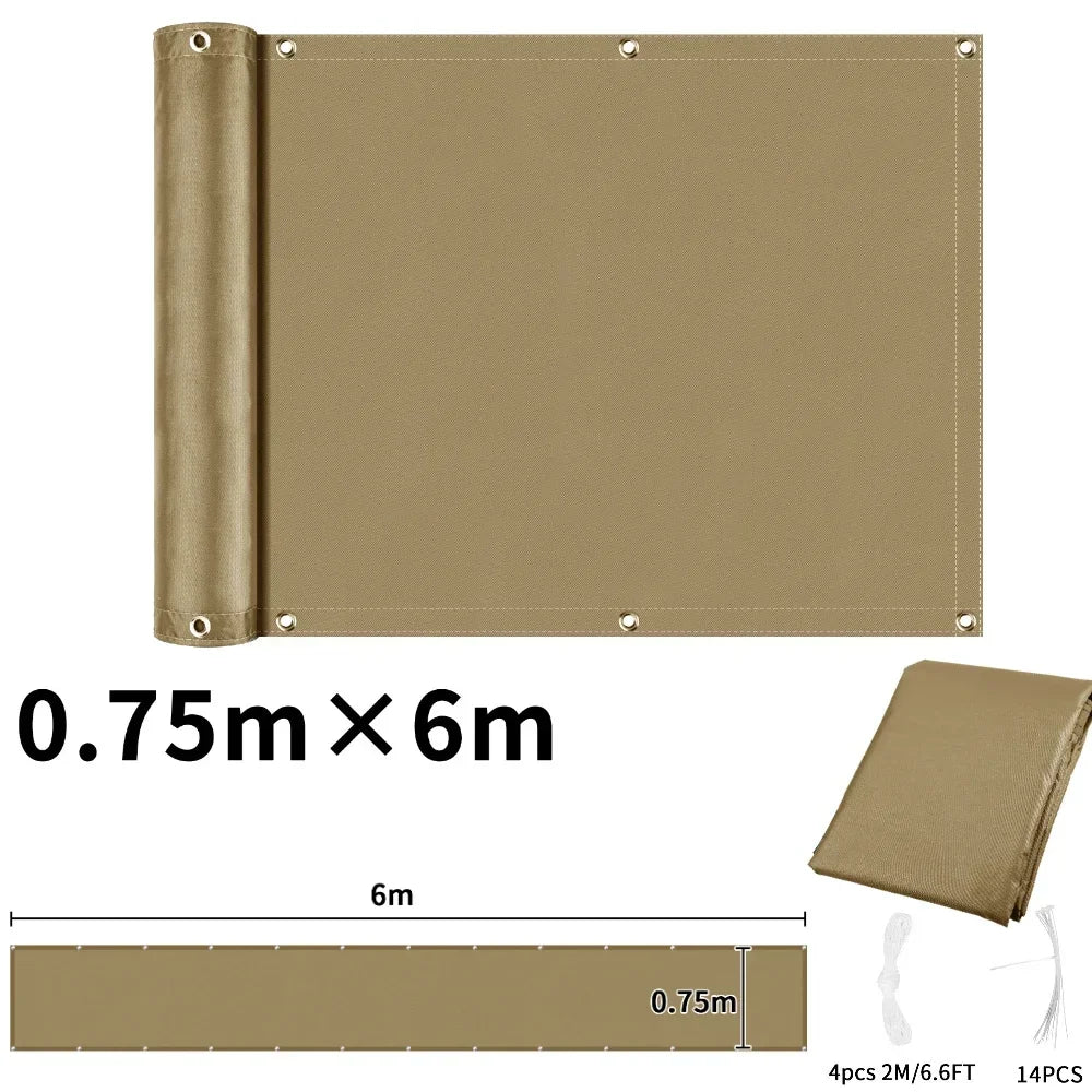 Waterproof Balcony Privacy Screen Cover
