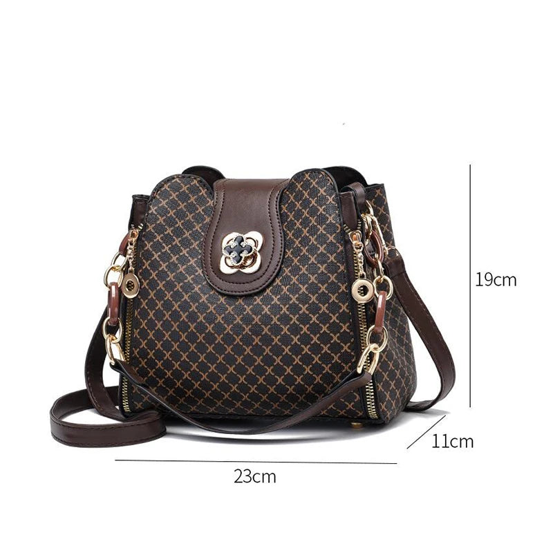 Geometric Bucket Crossbody Bag
