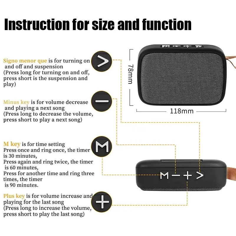 Portable Bluetooth Speaker with TF Card Support