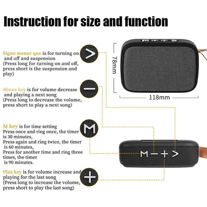 Portable Bluetooth Speaker with TF Card Support