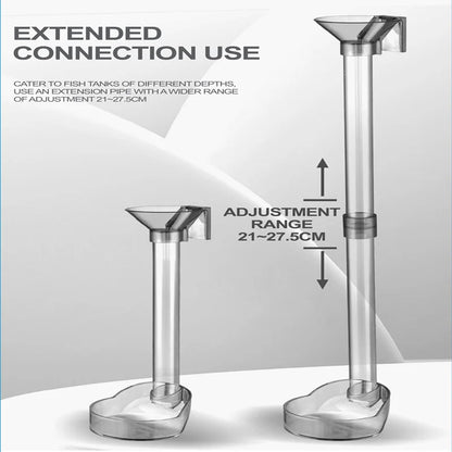 Telescopic Aquarium Feeding Tube with Floating Feeding Ring