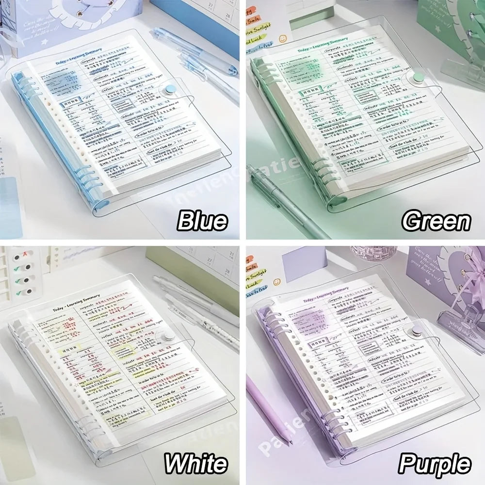 A5 Transparent PVC Binder Notebook