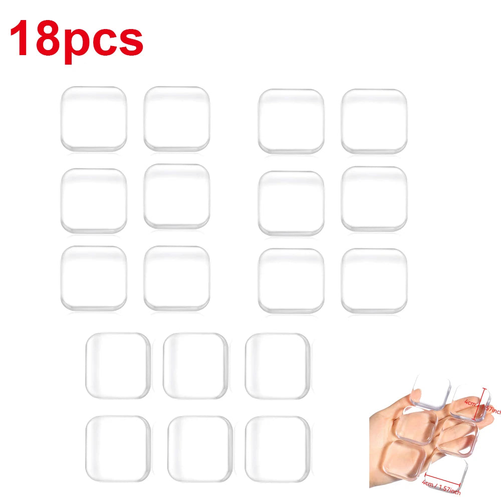 Transparent Self-Adhesive Silicone Door Wall Protector Pads