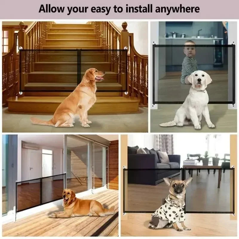 Portable Nylon Mesh Pet Safety Gate