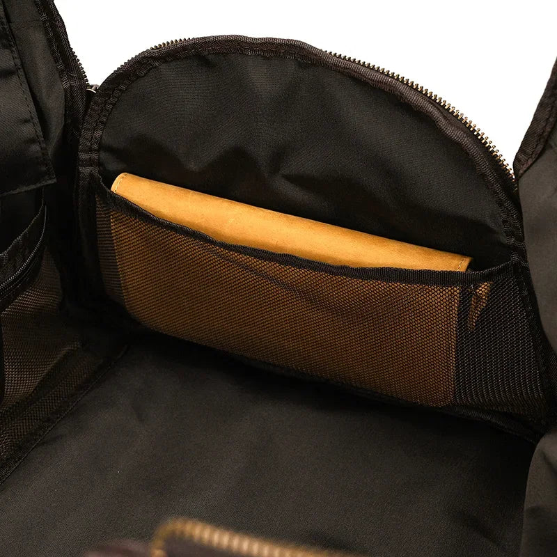 Crazy Horse Leather Travel Bag for Suits