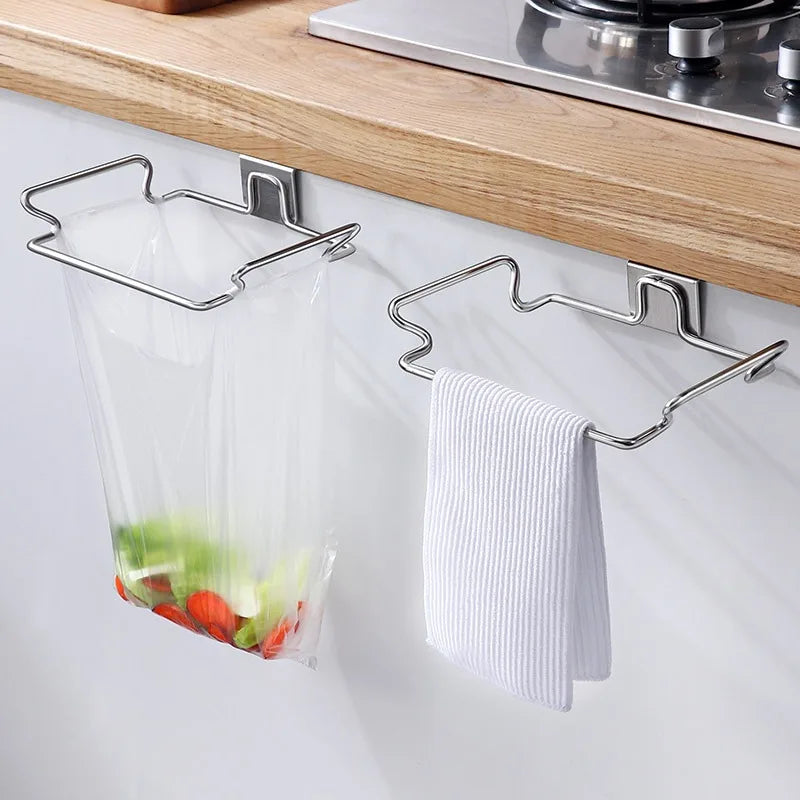 Stainless Steel Cabinet Door Trash Bin Holder