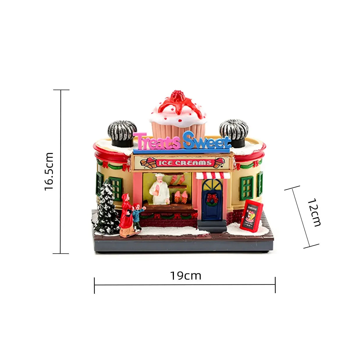 Rotating Light-Up Christmas Shop Music Box
