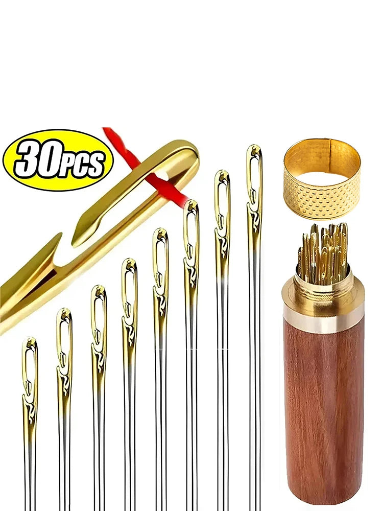 Self-Threading Sewing Needle Set