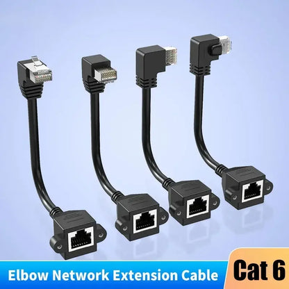 Cat6 90° RJ45 Ethernet Extension Cable