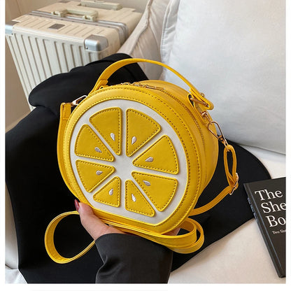 Citrus Slice Round Crossbody Bag